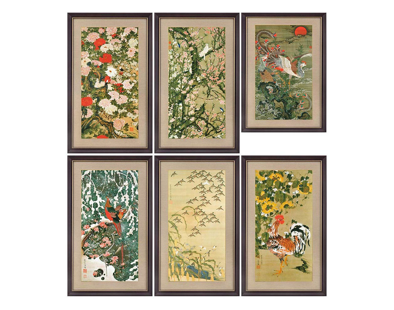 伊藤若冲 動植綵絵 
複製 掛軸 額装コレクション